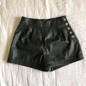 Faux Leather Shorts